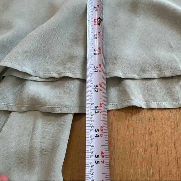 Reformation Halter Maxi Dress Celadon Georgette Gown Size 4 - Picture 11 of 12